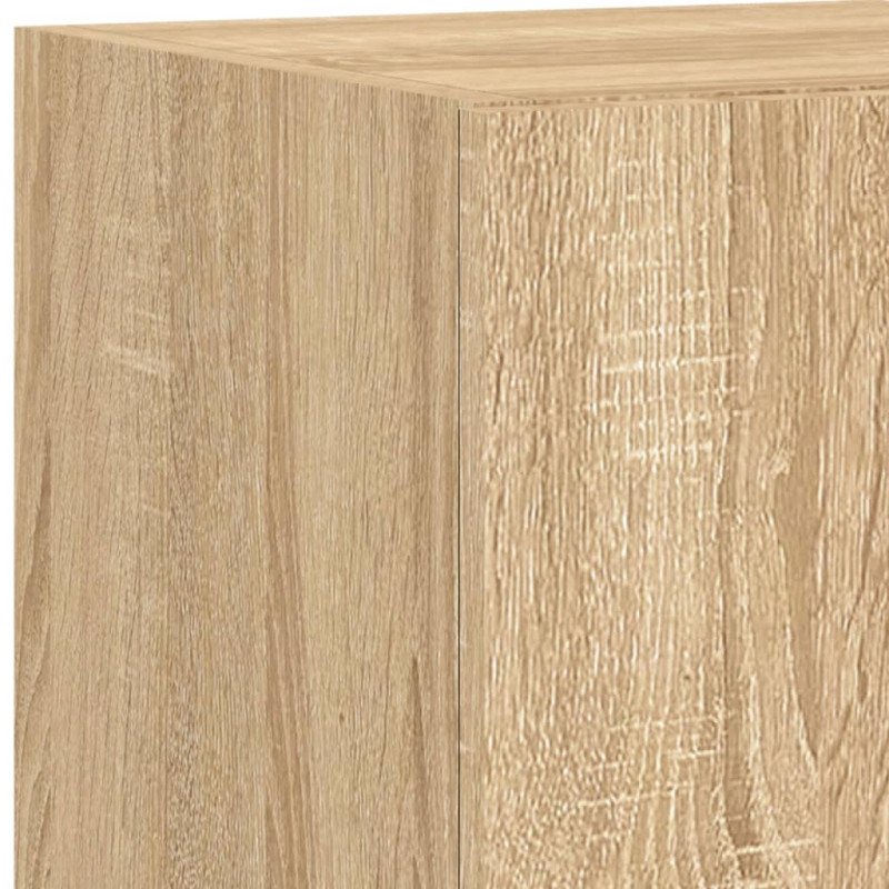 vidaXL TV nástenná skrinka s LED svetlami dub sonoma 30,5x35x70 cm