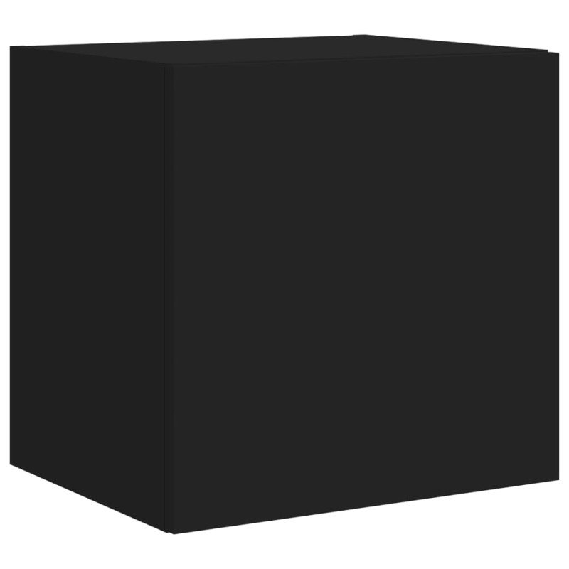 vidaXL TV nástenná skrinka s LED svetlami čierna 40,5x35x40 cm