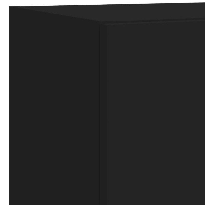 vidaXL TV nástenná skrinka s LED svetlami čierna 40,5x35x40 cm