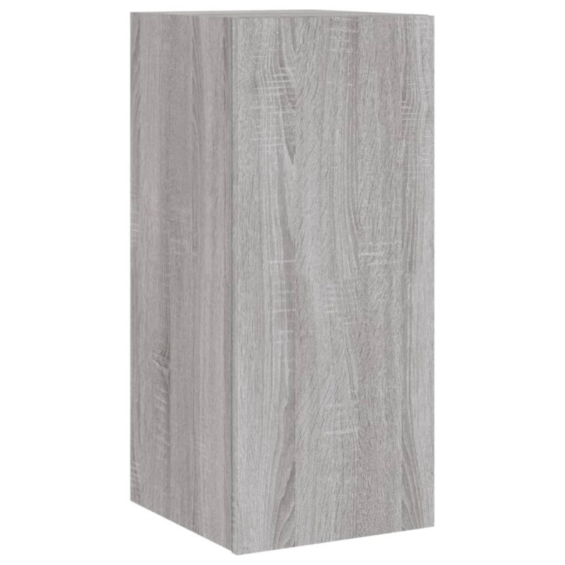 vidaXL TV nástenné skrinky s LED svetlami 2ks sivé sonoma 30,5x35x70cm