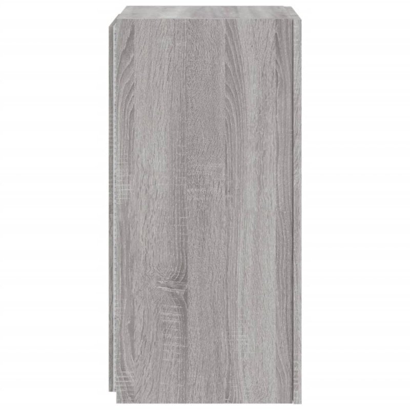 vidaXL TV nástenné skrinky s LED svetlami 2ks sivé sonoma 30,5x35x70cm