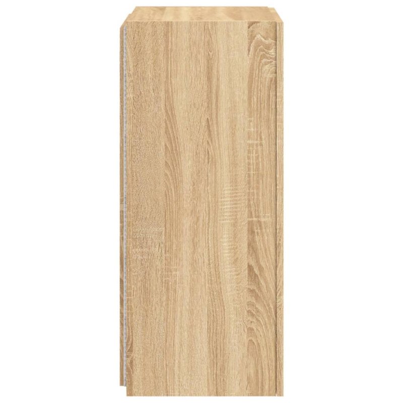 vidaXL TV nástenná skrinka s LED svetlami dub sonoma 40,5x35x80 cm
