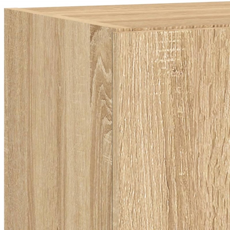 vidaXL TV nástenná skrinka s LED svetlami dub sonoma 40,5x35x80 cm