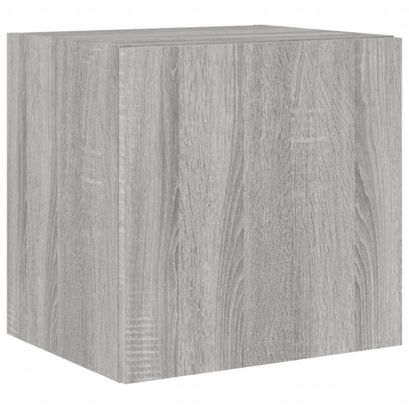 vidaXL TV nástenné skrinky s LED svetlami 2ks sivý sonoma 40,5x35x40cm