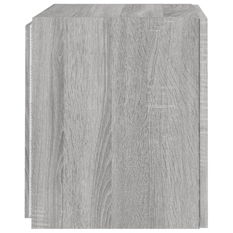 vidaXL TV nástenné skrinky s LED svetlami 2ks sivý sonoma 40,5x35x40cm