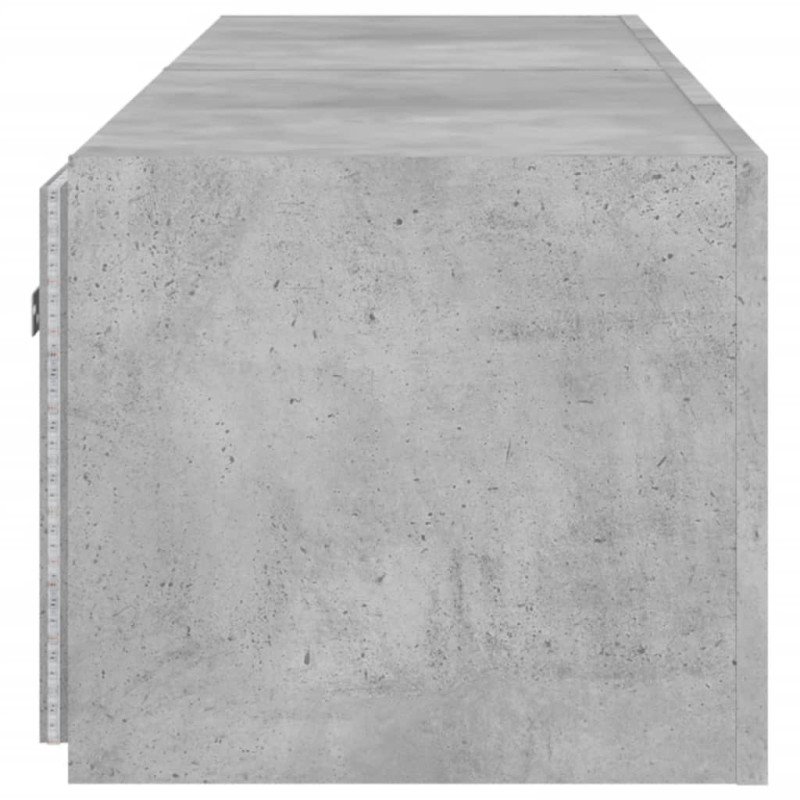 vidaXL TV nástenné skrinky s LED svetlami 2 ks betón. sivé 80x35x31 cm