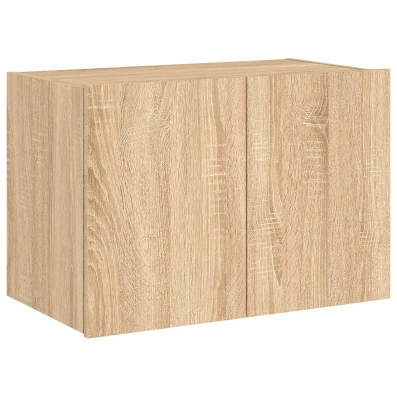vidaXL TV nástenná skrinka s LED svetlami dub sonoma 60x35x41 cm
