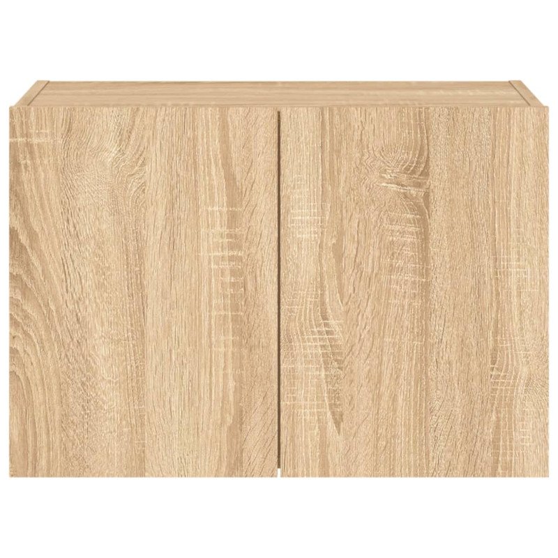 vidaXL TV nástenná skrinka s LED svetlami dub sonoma 60x35x41 cm