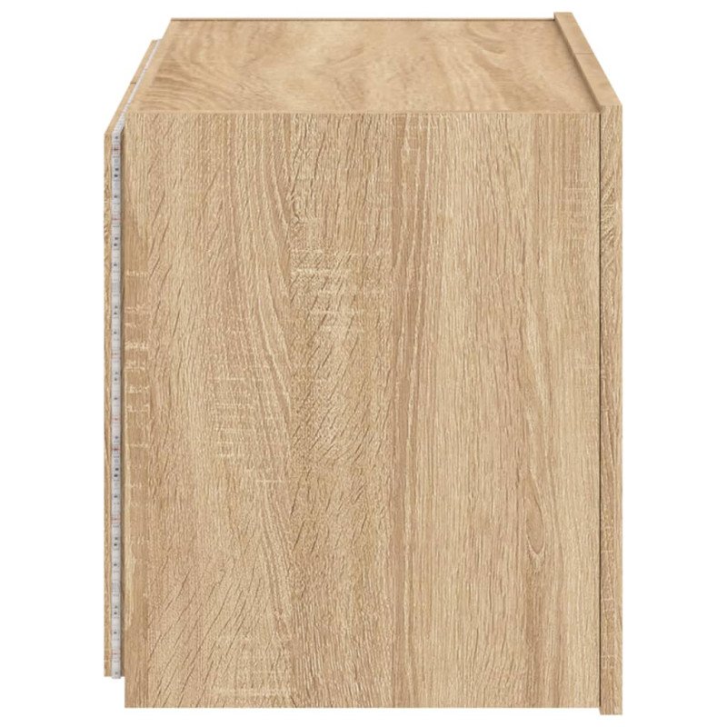 vidaXL TV nástenná skrinka s LED svetlami dub sonoma 60x35x41 cm