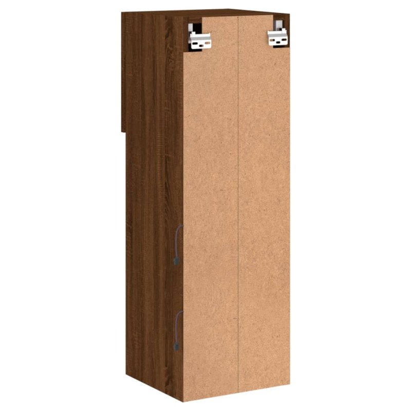 vidaXL TV skrinky s LED svetlami 2 ks hnedý dub 30,5x30x90 cm