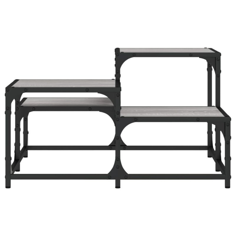 vidaXL Konferenčný stolík sivý sonoma 68x68x40 cm kompozitné drevo