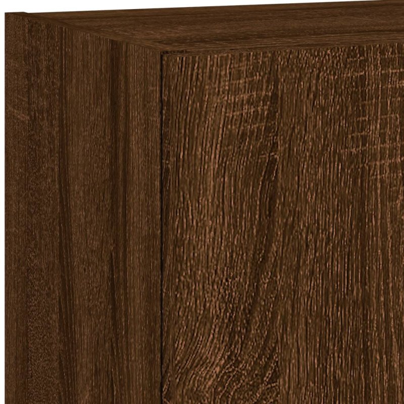 vidaXL TV skrinky s LED svetlami 2 ks hnedý dub 40,5x30x90 cm