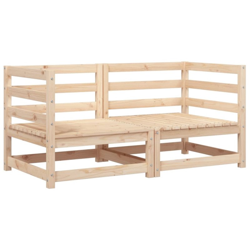 vidaXL Záhradné pohovky rohové 2 ks 70x70x67 cm masívna borovica