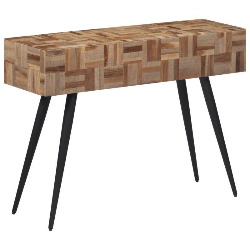 vidaXL Konzolový stolík 110x34x80 cm recyklovaný tíkový masív