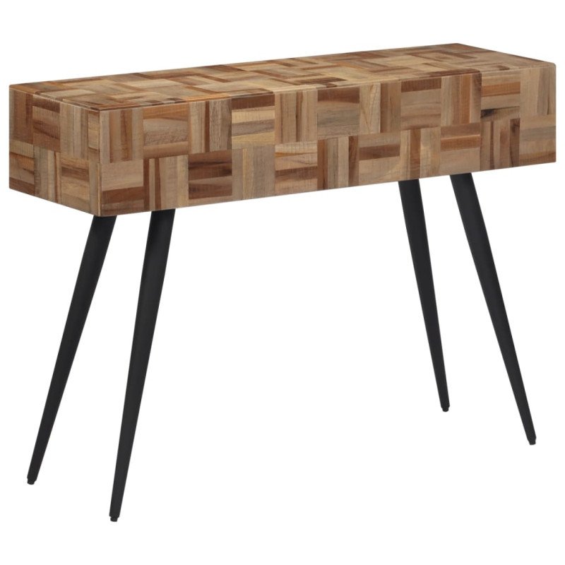 vidaXL Konzolový stolík 110x34x80 cm recyklovaný tíkový masív
