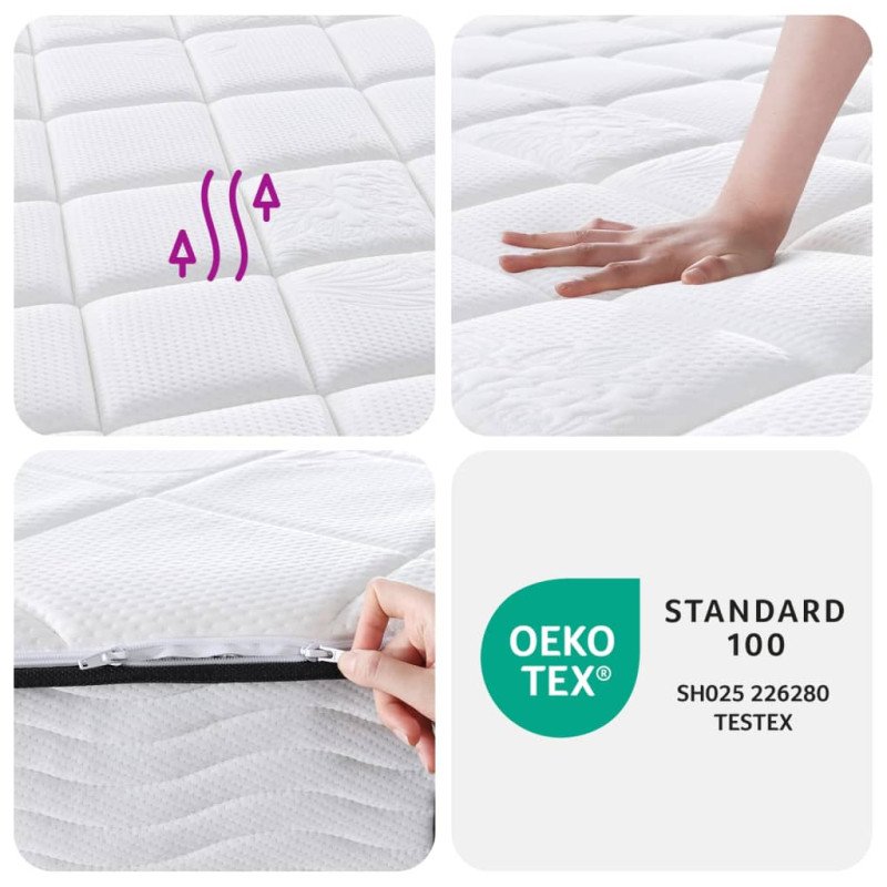 vidaXL Taštičkový pružinový matrac stredne tvrdý plus 80x190 cm