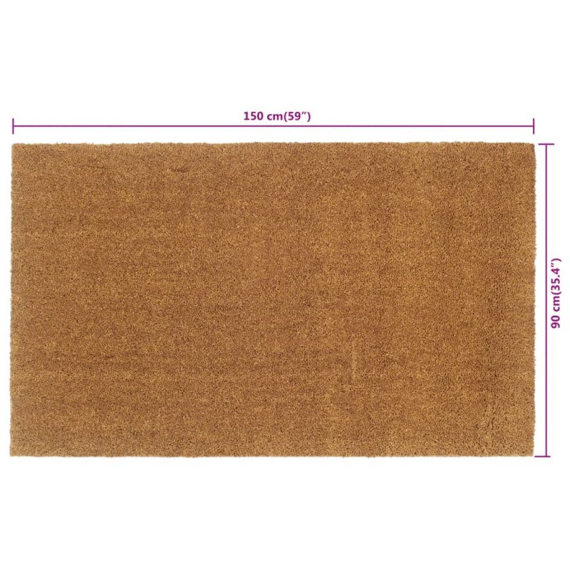 vidaXL Rohožka prírodná 90x150 cm všívané kokosové vlákno
