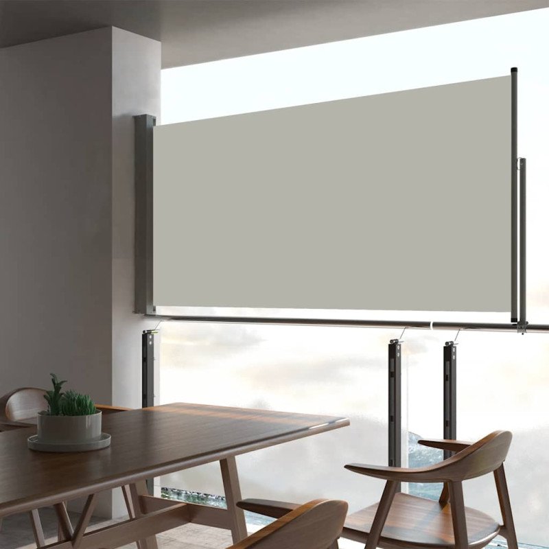 vidaXL Zaťahovacia bočná markíza na terasu 80x300 cm, krémová