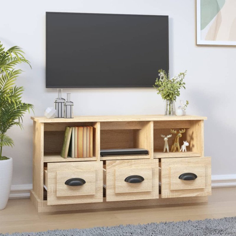 vidaXL TV skrinka dub sonoma 100x35x50 cm kompozitné drevo