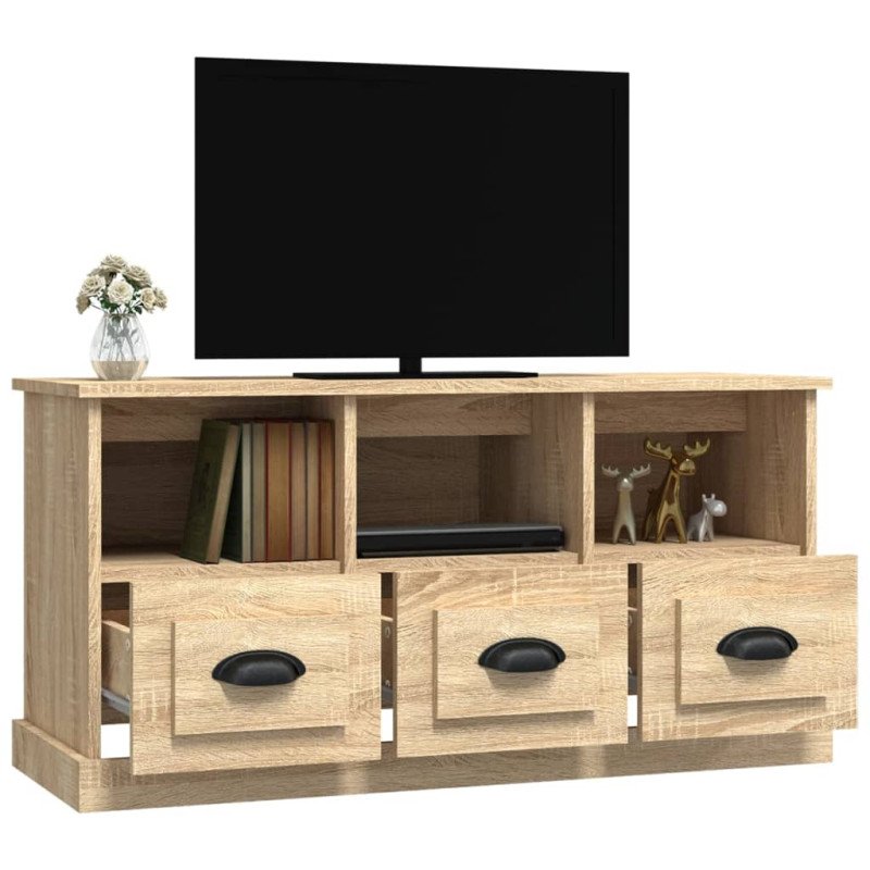 vidaXL TV skrinka dub sonoma 100x35x50 cm kompozitné drevo