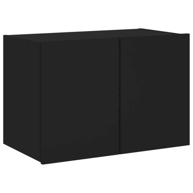 vidaXL TV nástenná skrinka s LED svetlami čierna 60x35x41 cm