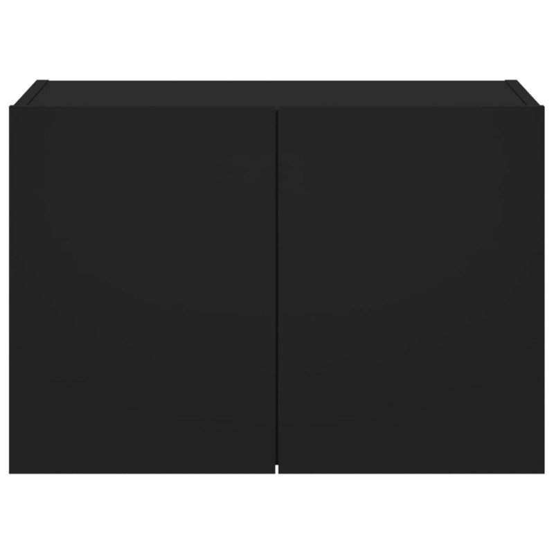 vidaXL TV nástenná skrinka s LED svetlami čierna 60x35x41 cm