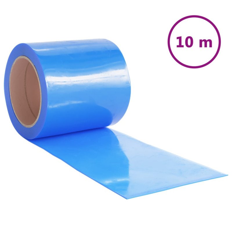 vidaXL Záves na dvere modrý 200 mmx1,6 mm 10 m PVC