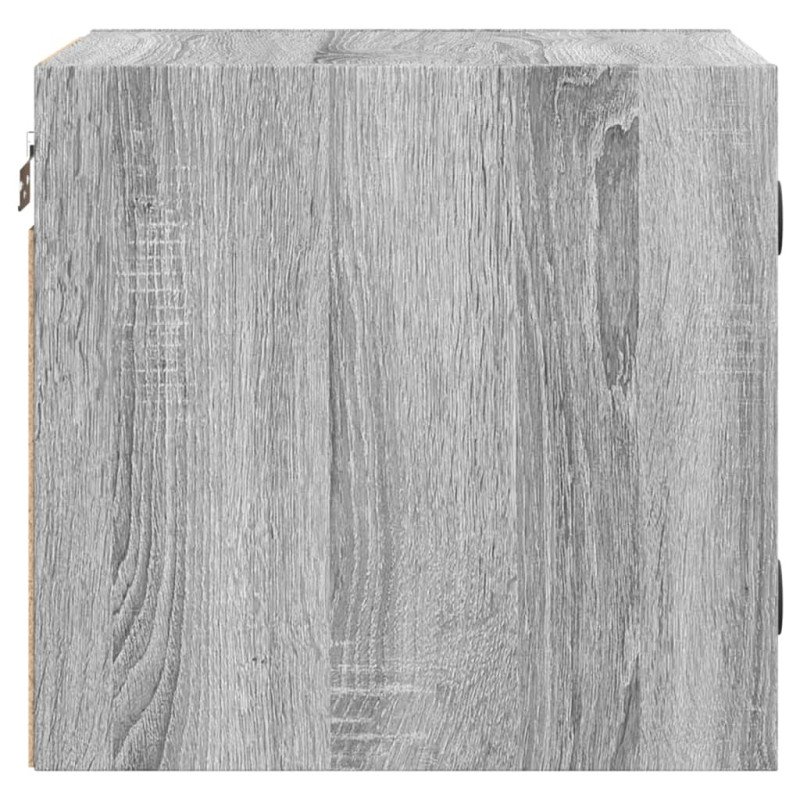 vidaXL Nočné skrinky so sklenenými dverami 2 ks sivé sonoma 35x37x35cm