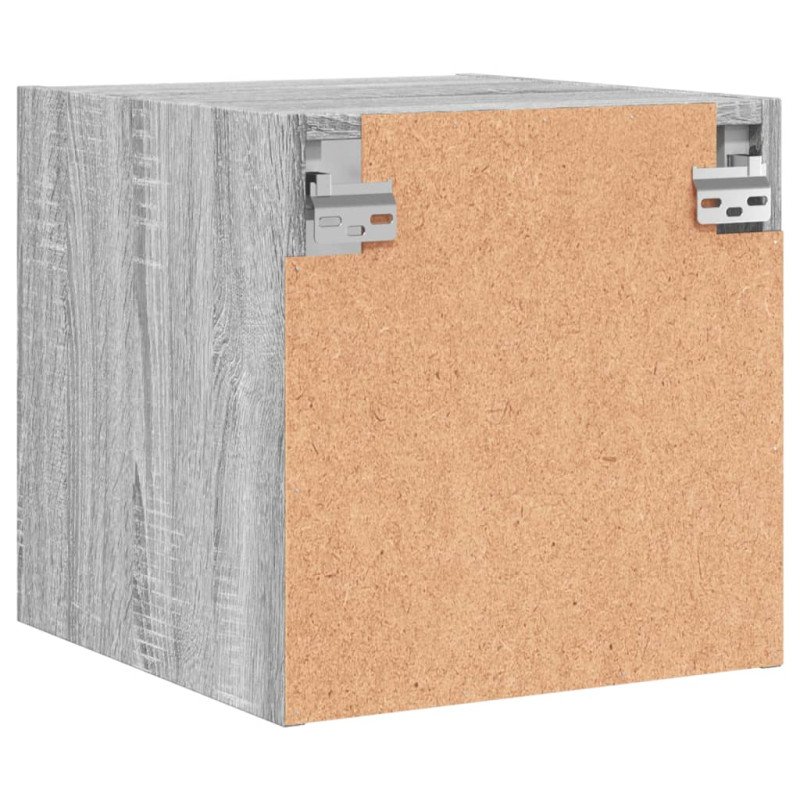 vidaXL Nočné skrinky so sklenenými dverami 2 ks sivé sonoma 35x37x35cm
