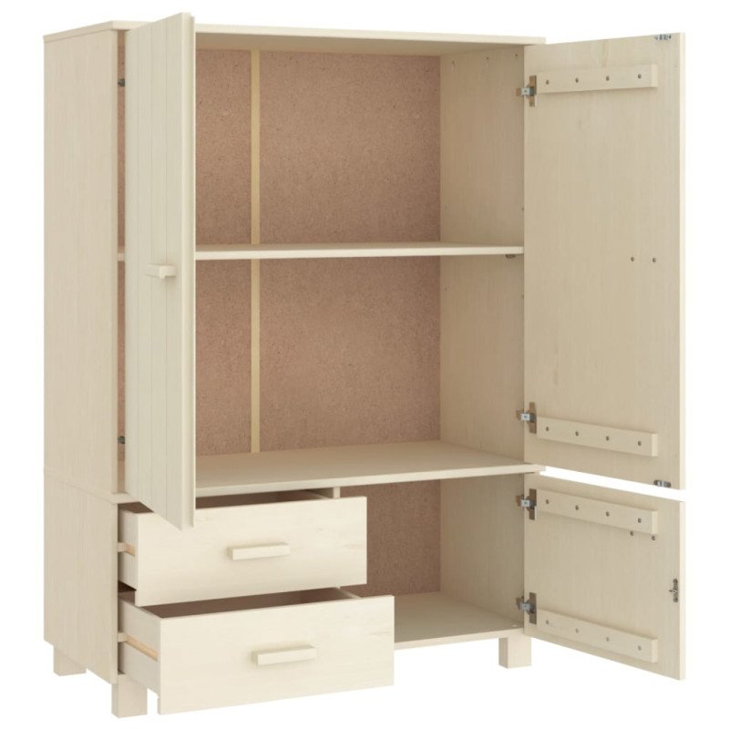 vidaXL Šatník HAMAR, medovo hnedý 99x45x137 cm, borovicový masív