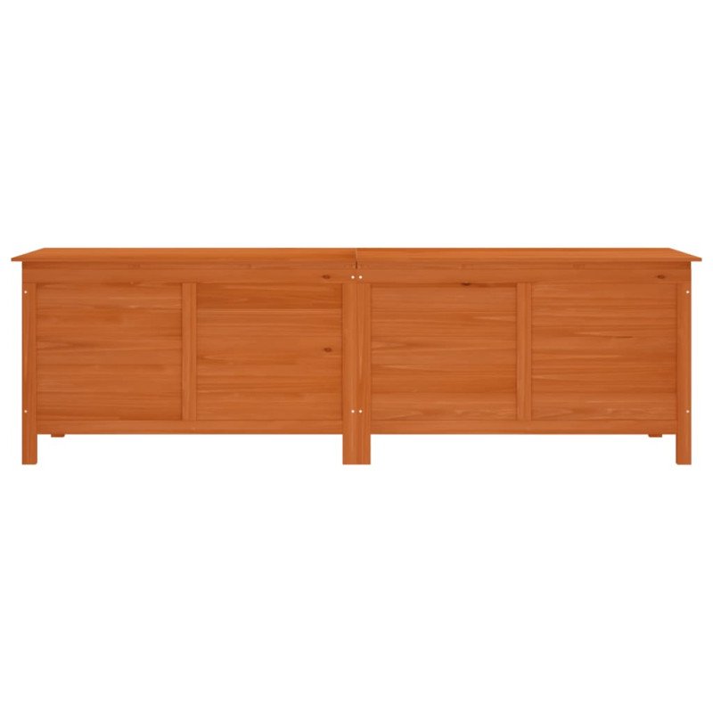 vidaXL Záhradný úložný box hnedý 198,5x50x56,5 cm jedľový masív