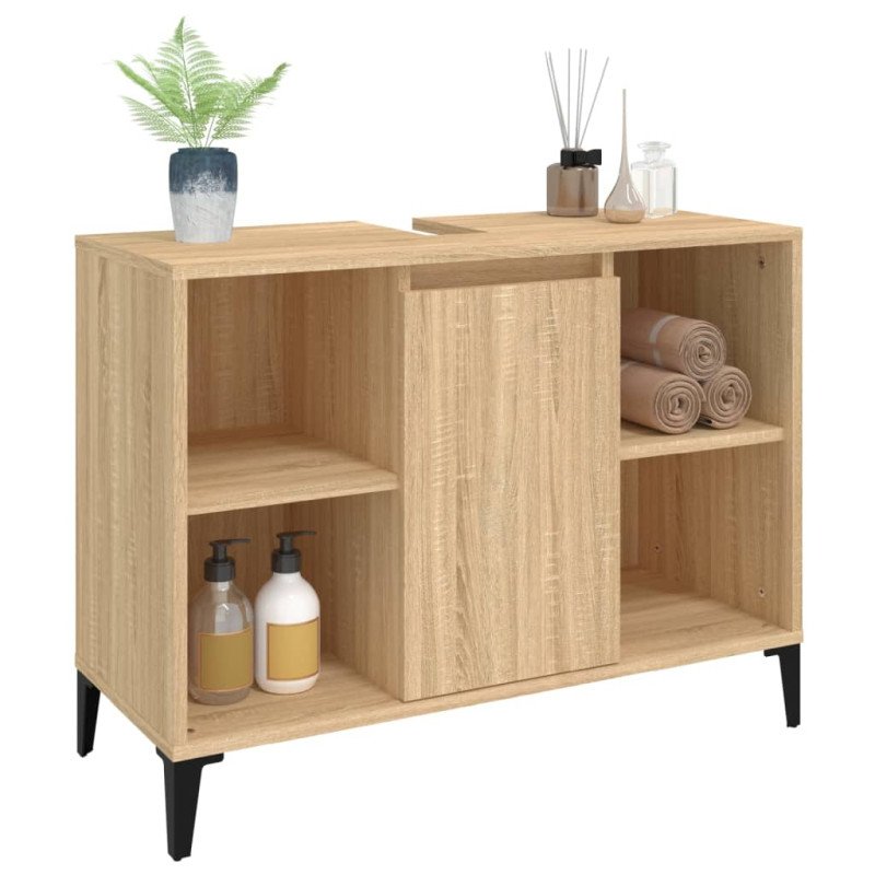 vidaXL Umývadlová skrinka dub sonoma 80x33x60 cm kompozitné drevo
