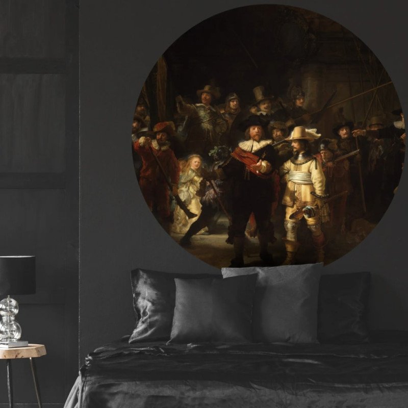 WallArt Kruhová tapeta The Night Watch 190 cm