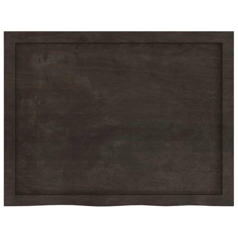 vidaXL Stolová doska tmavosivá 80x60x(2-6) cm ošetrený dubový masív