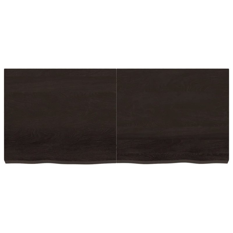 vidaXL Stolová doska tmavosivá 140x60x(2-6) cm ošetrený dubový masív