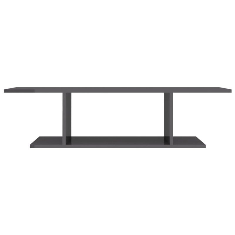 vidaXL Nástenná TV skrinka lesklá sivá 103x30x26,5 cm