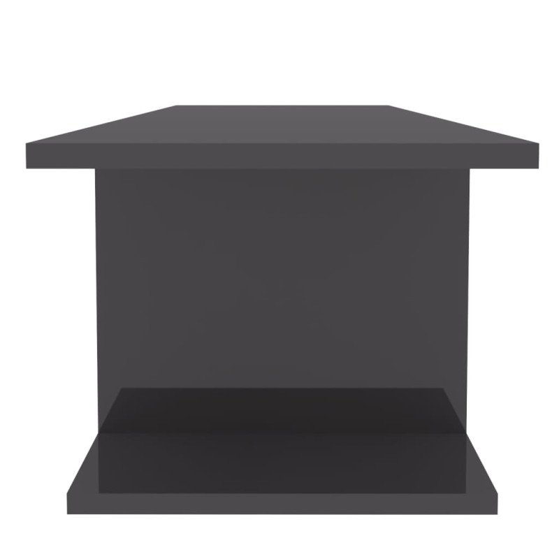 vidaXL Nástenná TV skrinka lesklá sivá 103x30x26,5 cm