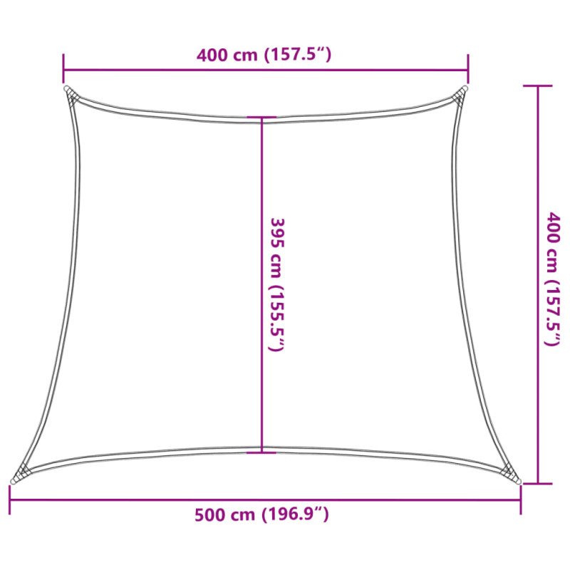 vidaXL Tieniaca plachta 160 g/m² biela 4/5x4 m HDPE
