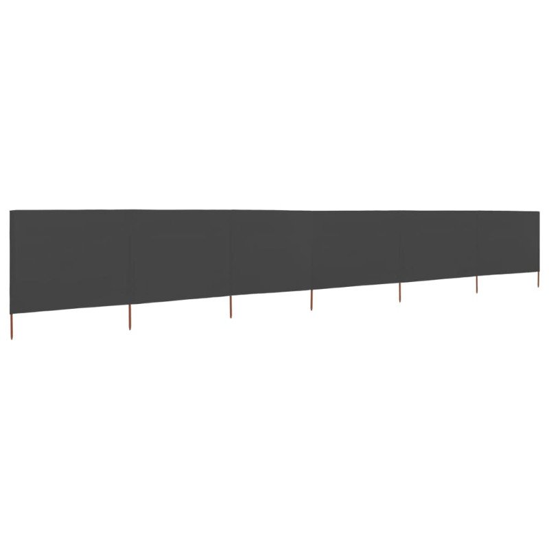 vidaXL 6-panelová zábrana proti vetru sivá 800x80 cm látková