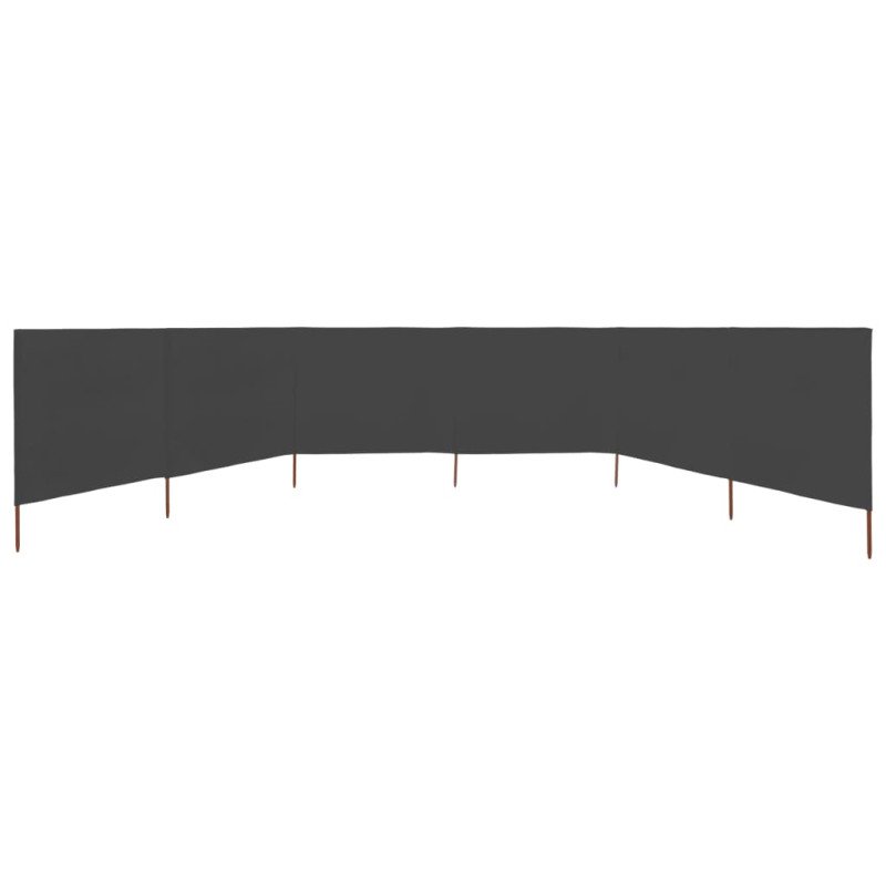 vidaXL 6-panelová zábrana proti vetru sivá 800x80 cm látková