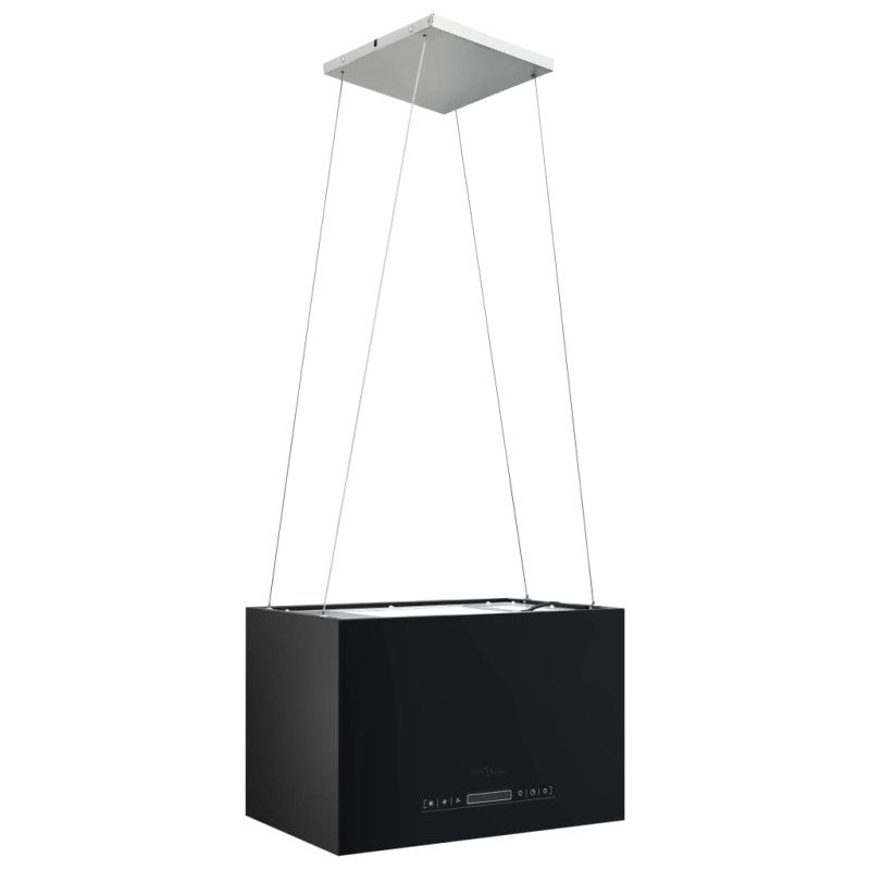 vidaXL Závesný ostrovný digestor s dotykovým senzorom LCD 55 cm práškovaná oceľ 