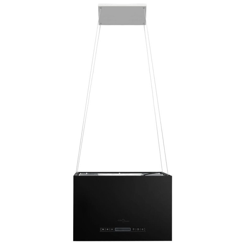 vidaXL Závesný ostrovný digestor s dotykovým senzorom LCD 55 cm práškovaná oceľ 