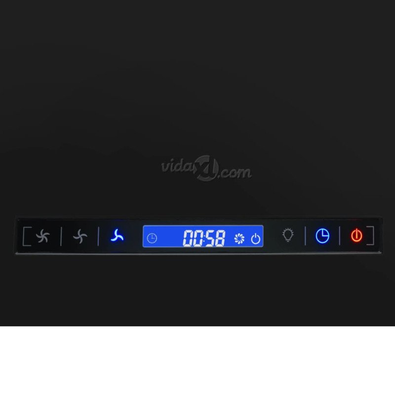 vidaXL Závesný ostrovný digestor s dotykovým senzorom LCD 55 cm práškovaná oceľ 