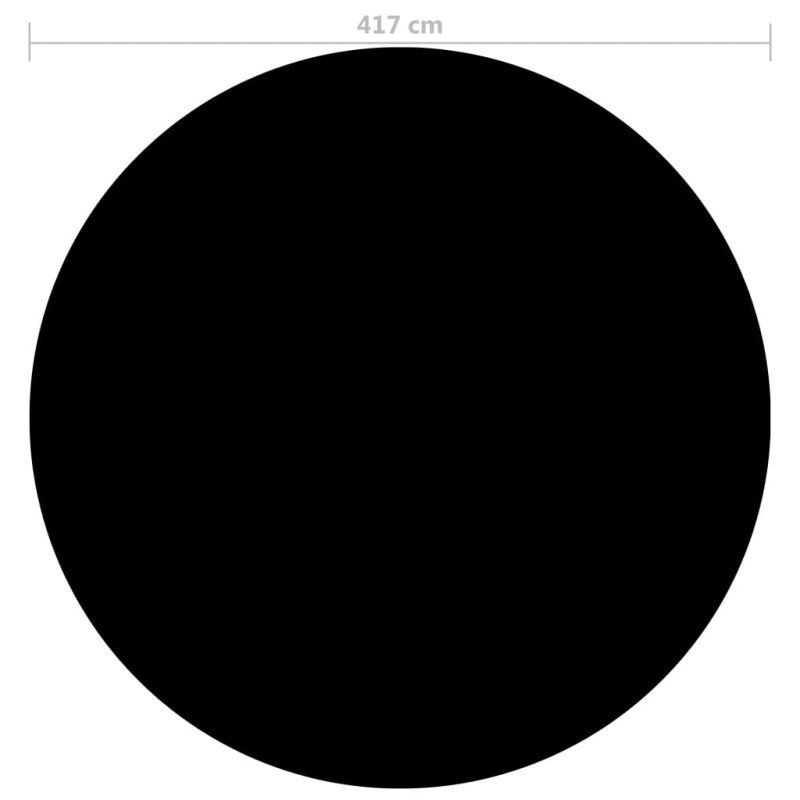 vidaXL Bazénová plachta, čierna 417 cm, PE