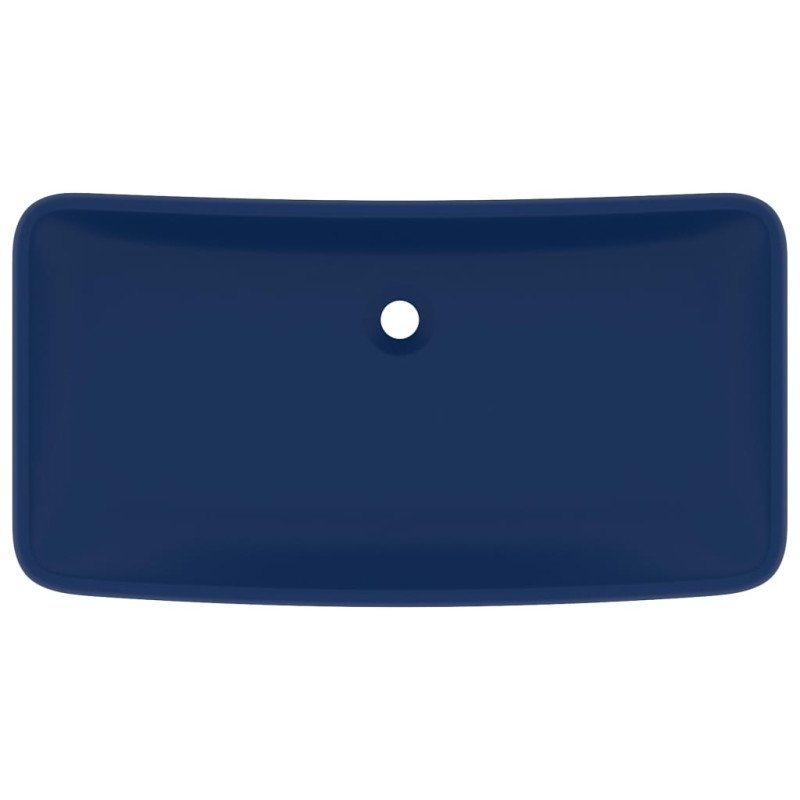 vidaXL Luxusné umývadlo, obdĺžnik, matné tmavomodré 71x38 cm, keramika