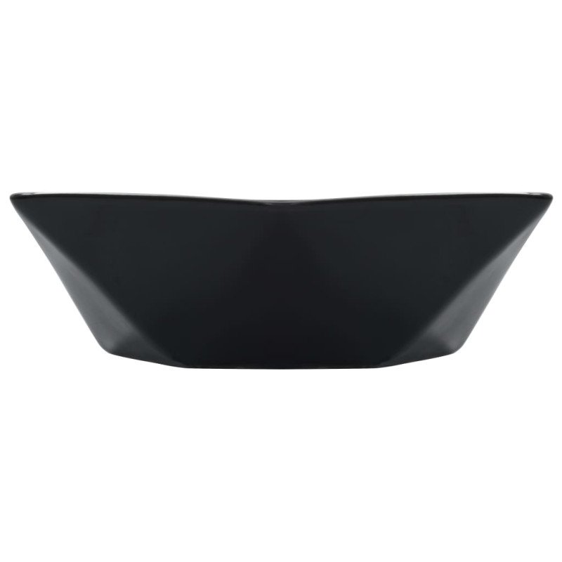 vidaXL Umývadlo biele 41x36,5x12 cm keramické čierne