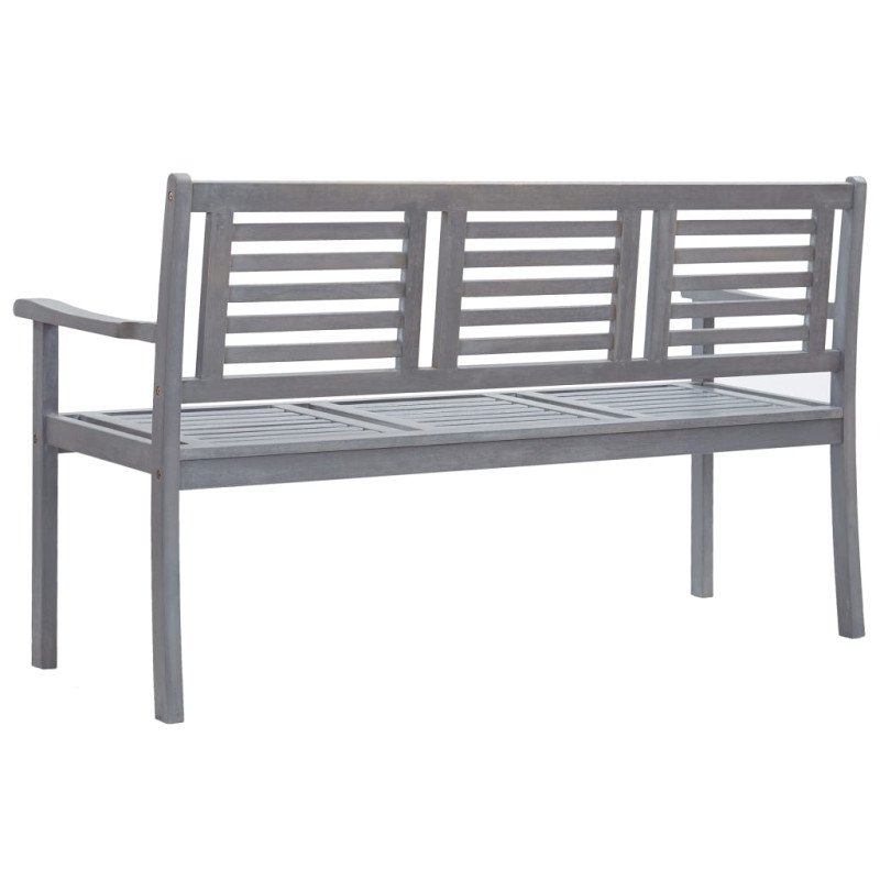 vidaXL 3-miestna záhradná lavica s vankúšom 150 cm sivá eukalyptus