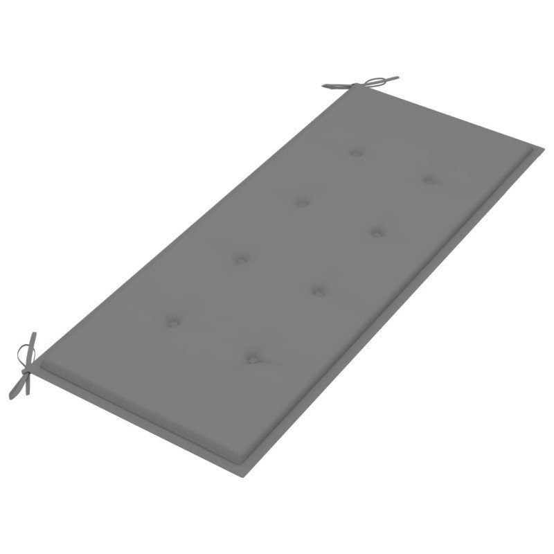vidaXL 3-miestna záhradná lavica s vankúšom 150 cm sivá eukalyptus