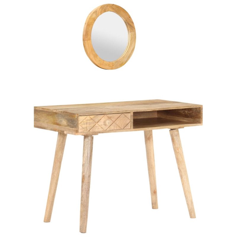 vidaXL Toaletný stolík 100x50x76 cm masívne mangovníkové drevo
