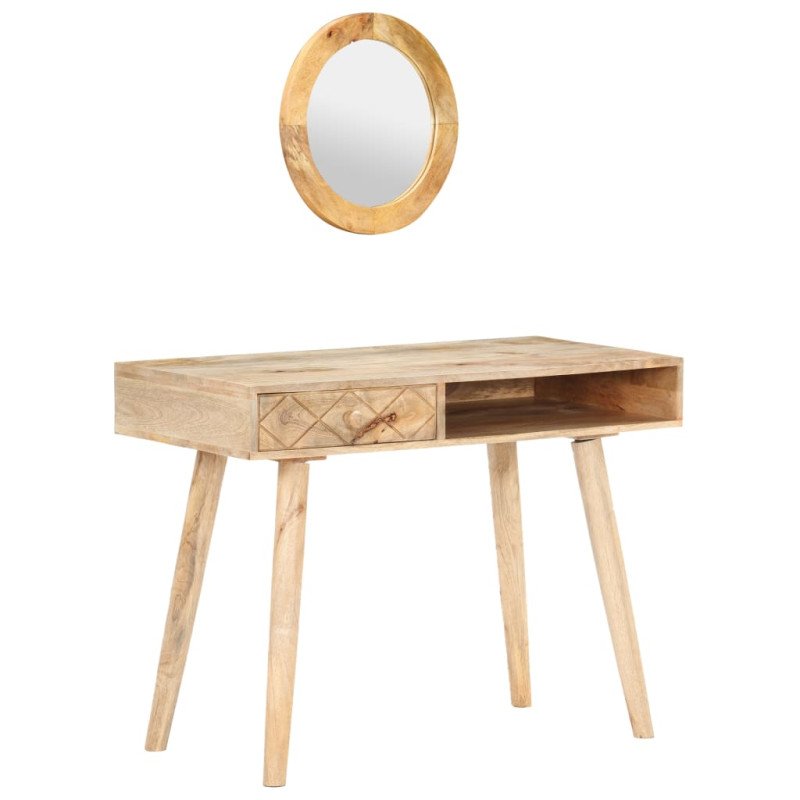 vidaXL Toaletný stolík 100x50x76 cm masívne mangovníkové drevo